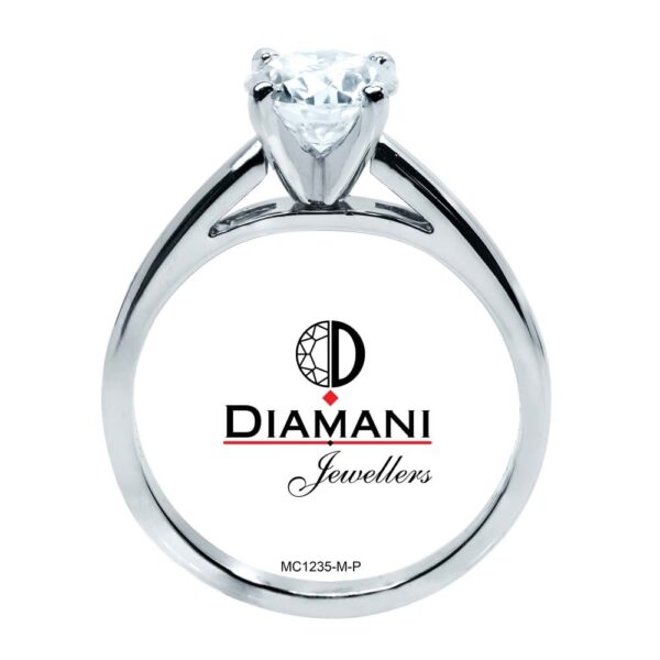 0.90ct Round Solitaire Moissanite - LAB Grown Engagement Ring in Platinum | DIAMANI Jewellers - Image 4