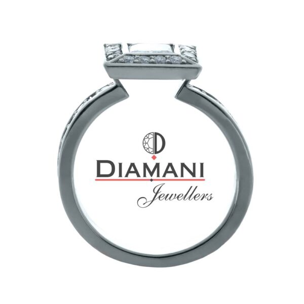 1.16ctw. Square Halo Accented Diamond Ring in Gold | DIAMANI Jewellers - Image 3