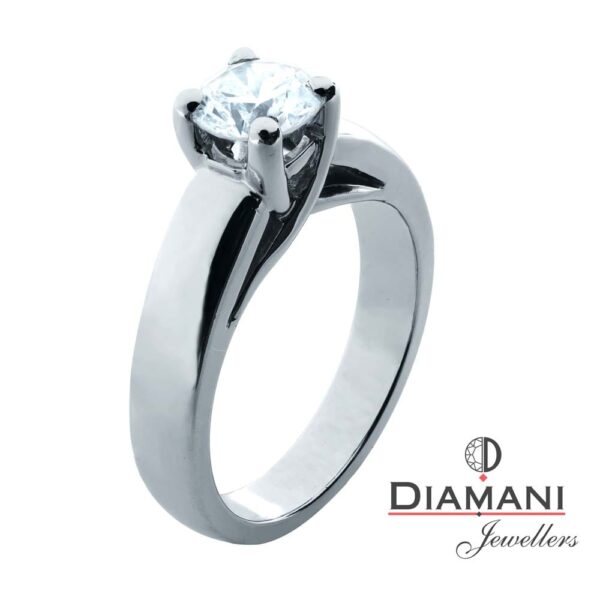 0.92ctw. Round Diamond; Solitaire style Engagement Ring in Gold | DIAMANI Jewellers