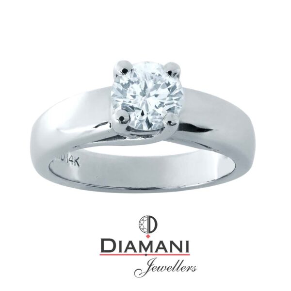 0.92ctw. Round Diamond; Solitaire style Engagement Ring in Gold | DIAMANI Jewellers - Image 2