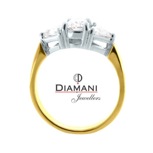 1.10ctw. Diamond Ring set with Oval and Trilliant cuts | DIAMANI Jewellers - Image 3