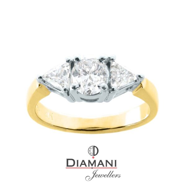 1.10ctw. Diamond Ring set with Oval and Trilliant cuts | DIAMANI Jewellers - Image 2