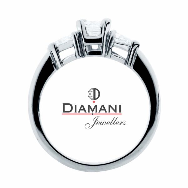 0.89ctw. Emerald cut 3 stone Diamond ring in Gold | DIAMANI Jewellers - Image 3