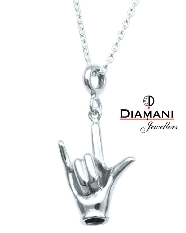 "Love Sign" Necklace in Sterling Silver | DIAMANI Jewellers