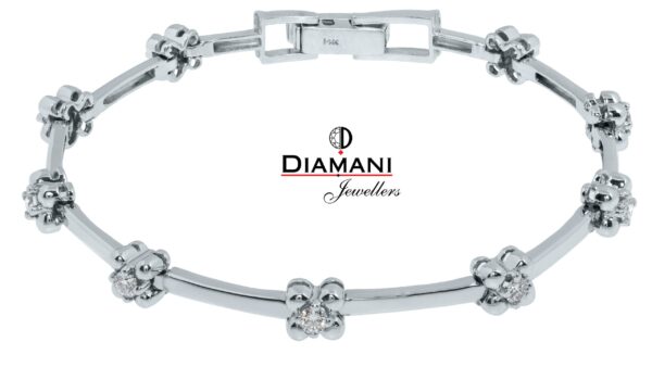 0.63ctw. Round brilliant cut Diamond Bracelet in 14KW Gold | DIAMANI Jewellers