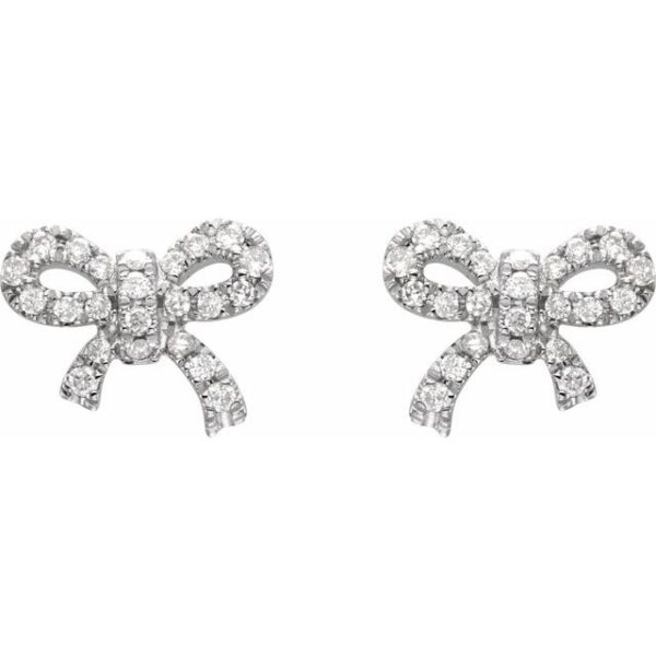 2_ 14K White 1/5 CTW Natural Diamond Earrings