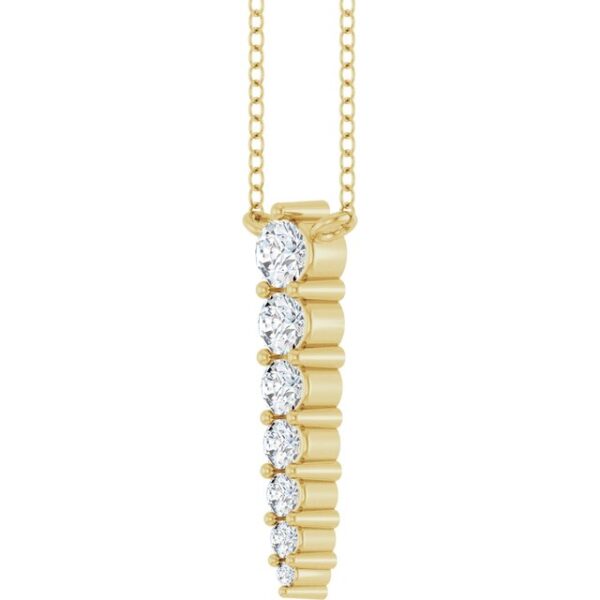 2_ 14K Yellow 1/6 CTW Lab-Grown Diamond Graduated 18" Necklace