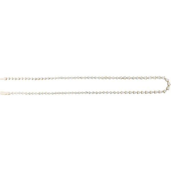 2_ 14K Yellow 10 CTW Lab-Grown Diamond Line 16" Necklace