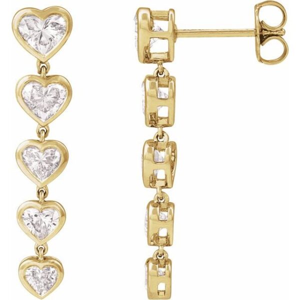 1_ 14K Yellow 2 3/4 CTW Lab-Grown Diamond Earrings