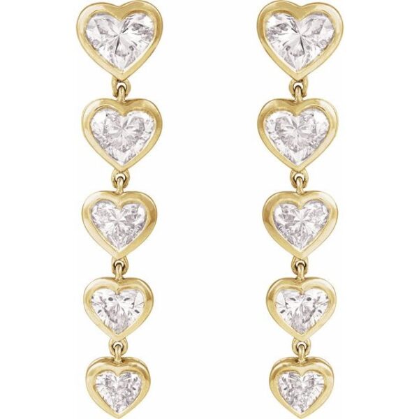 2_ 14K Yellow 2 3/4 CTW Lab-Grown Diamond Earrings