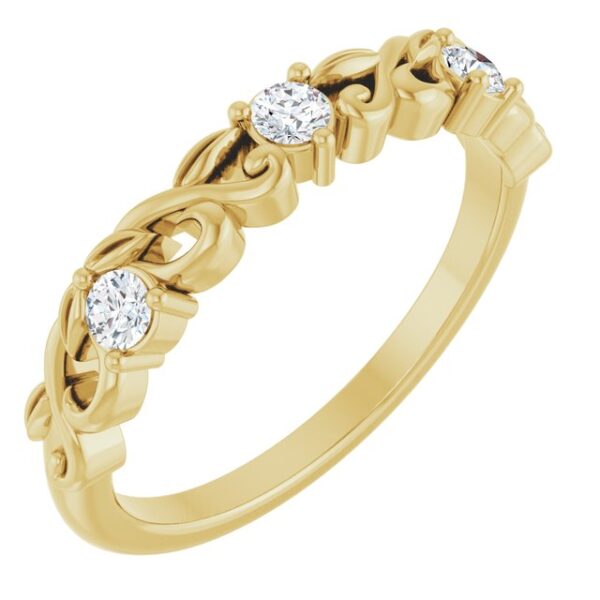 1_ 14K Yellow 1/5 CTW Natural Diamond Anniversary Band