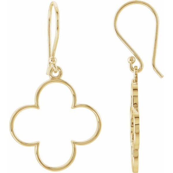 2_ 14K Yellow Geometric Earrings