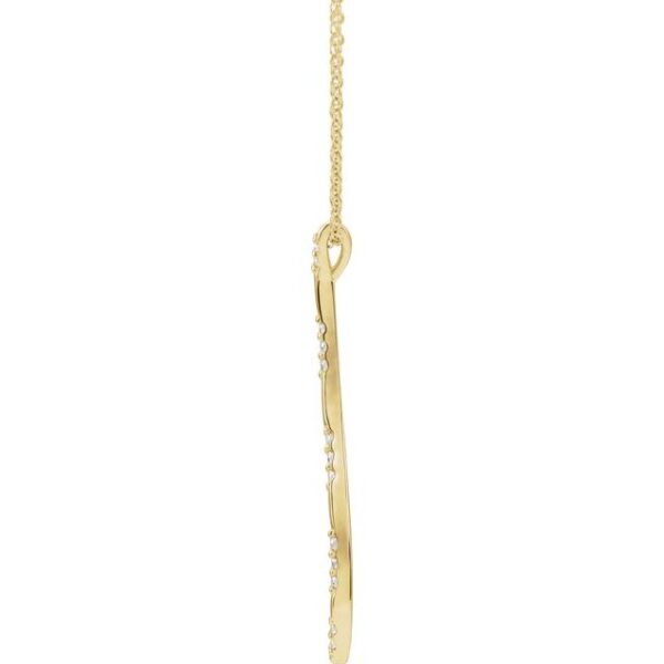 2_ 14K Yellow .06 CTW Natural Diamond Bar 16-18" Necklace