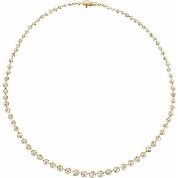 1_ 14K Yellow 6 3/4 CTW Lab-Grown Diamond Line 16" Necklace