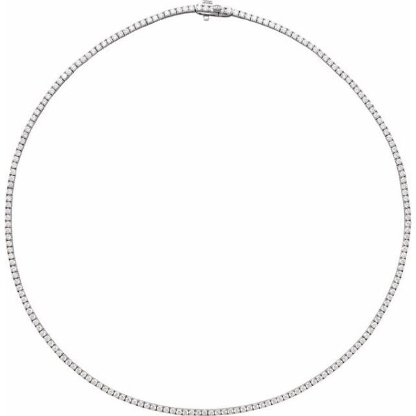 1_ 14K White 5 7/8 CTW Lab-Grown Diamond Line 16" Necklace