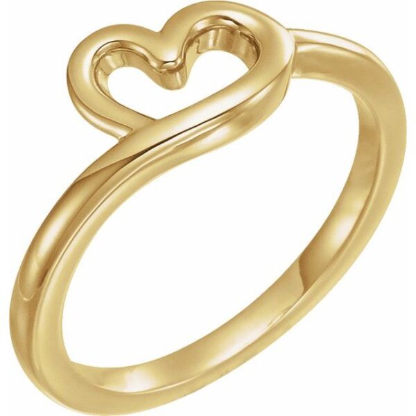 1_ 14K Yellow Youth Heart Ring