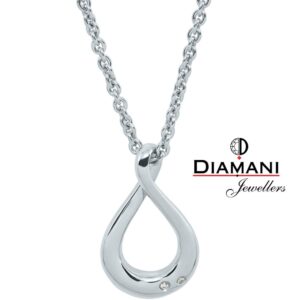 .015ctw round brilliant cut Diamond Necklace in Sterling Silver | DIAMANI Jewellers