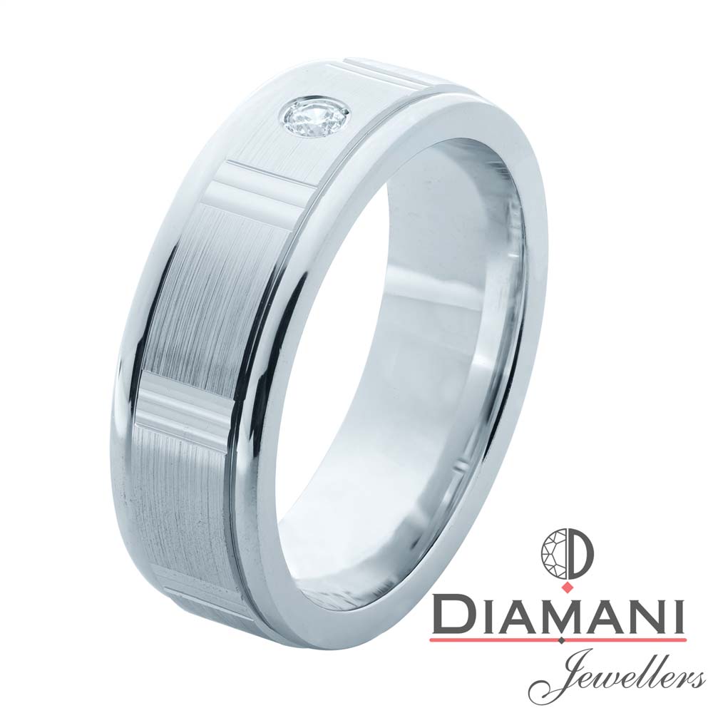 Men's Round Diamond Wedding band in Gold | DIAMANI Jewellers