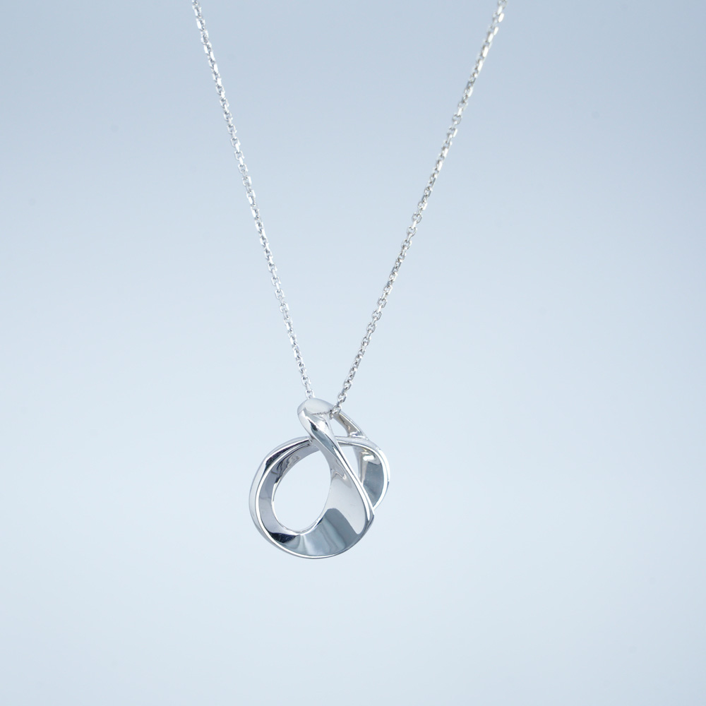 14K White Gold Freeform Pendant (18mm) | DIAMANI Jewellers