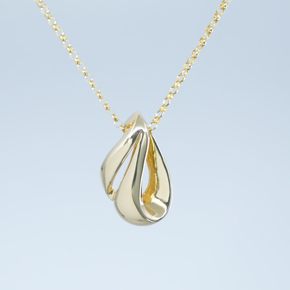 14K Yellow Gold Freeform Slide Pendant | DIAMANI Jewellers