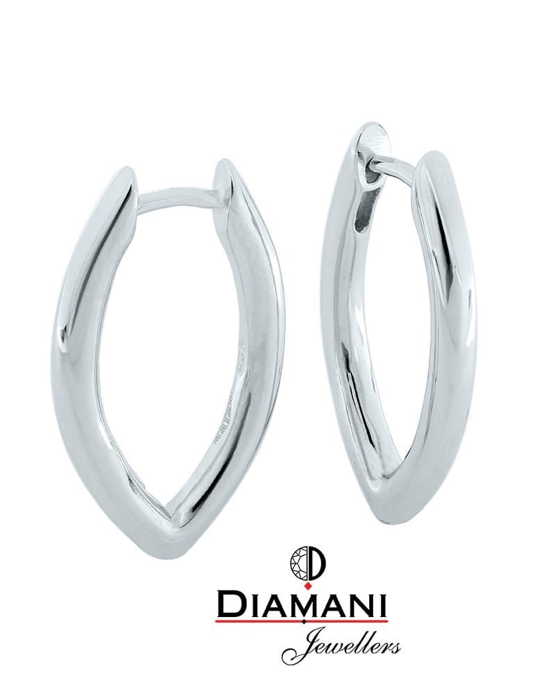 Sterling silver round tube hinged earrings | DIAMANI Jewellers