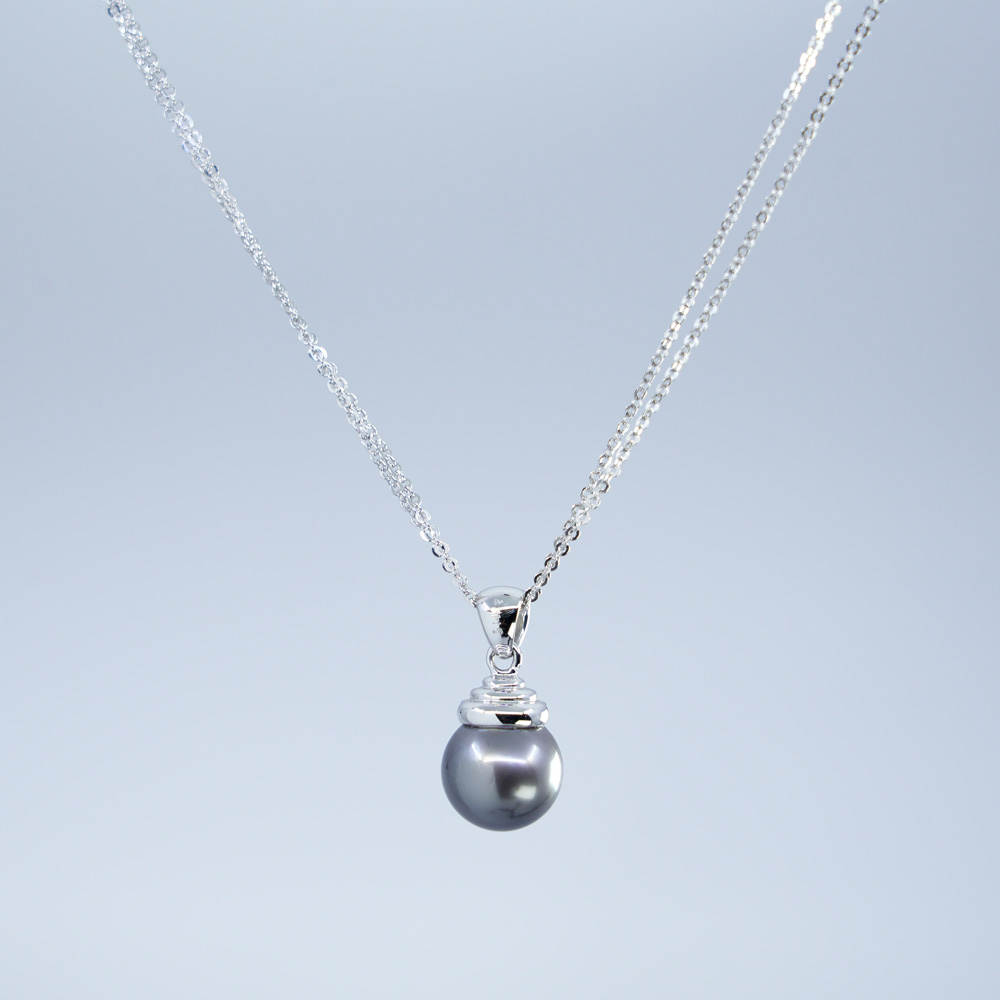 14K White Gold Pearl and Diamond Pendant | DIAMANI Jewellers