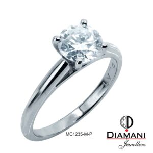 0.90ct Round Solitaire Moissanite - LAB Grown Engagement Ring in Platinum | DIAMANI Jewellers
