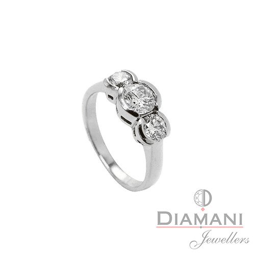 1.10ctw. Bezel Set Diamond Ring in Gold | DIAMANI Jewellers