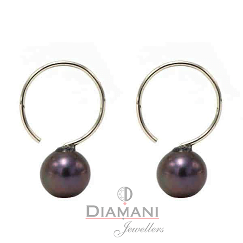 Akoya Cultured Pearl Hoop earrings in Gold | DIAMANI Jewellers