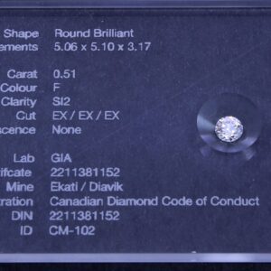 0.51ct Canadian Round Diamond