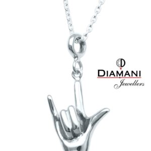 "Love Sign" Necklace in Sterling Silver | DIAMANI Jewellers