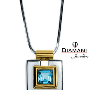 London Blue Topaz Necklace in Gold | DIAMANI Jewellers