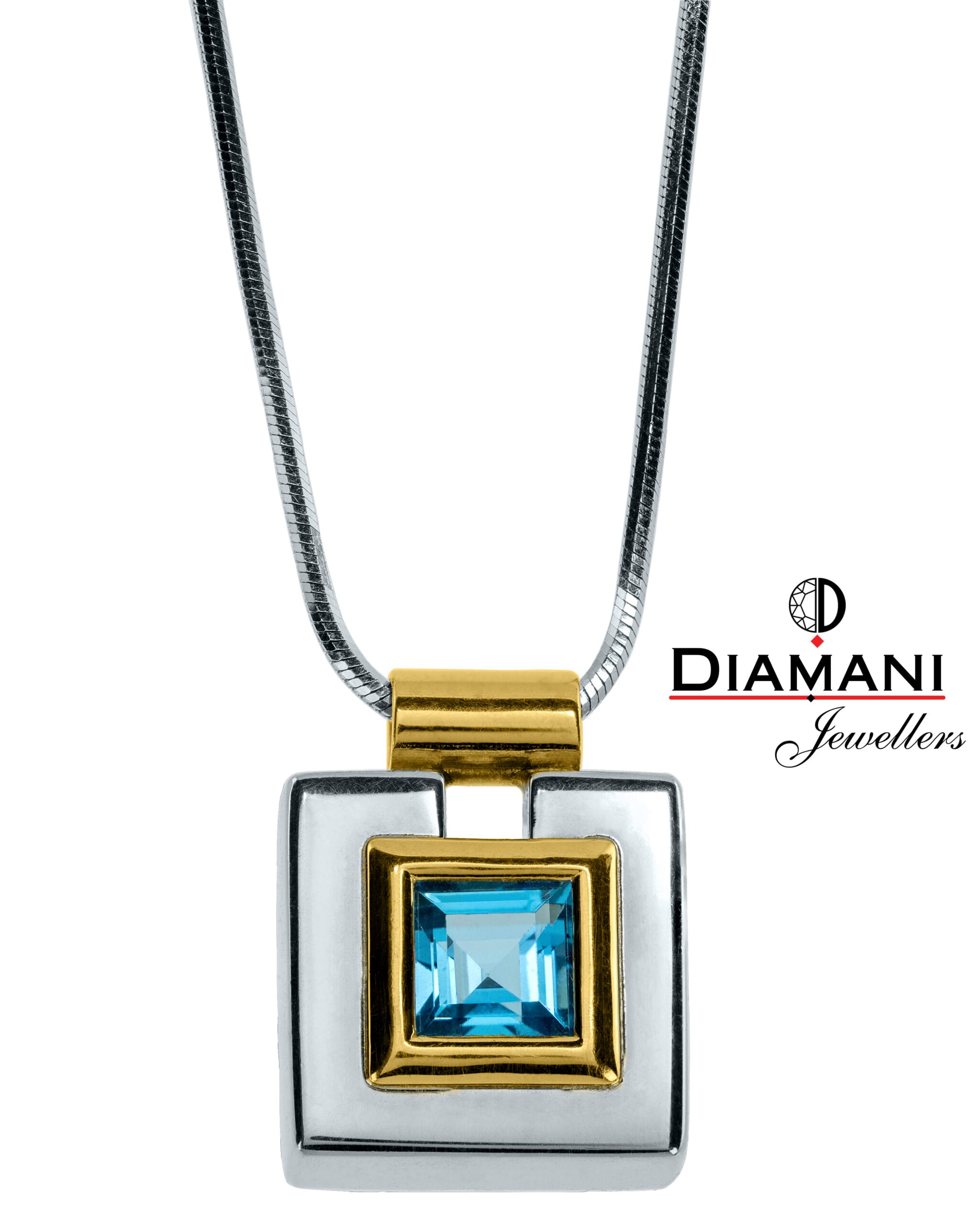 London Blue Topaz Necklace in Gold | DIAMANI Jewellers