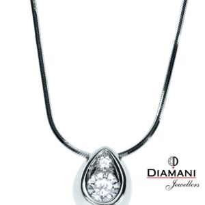 0.40ctw. Round diamond Pear shape Necklace in Gold | DIAMANI Jewellers