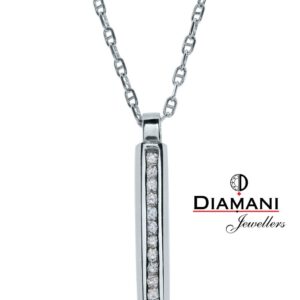 Diamond Bar Necklace in Gold 0.25ctw. | DIAMANI Jewellers