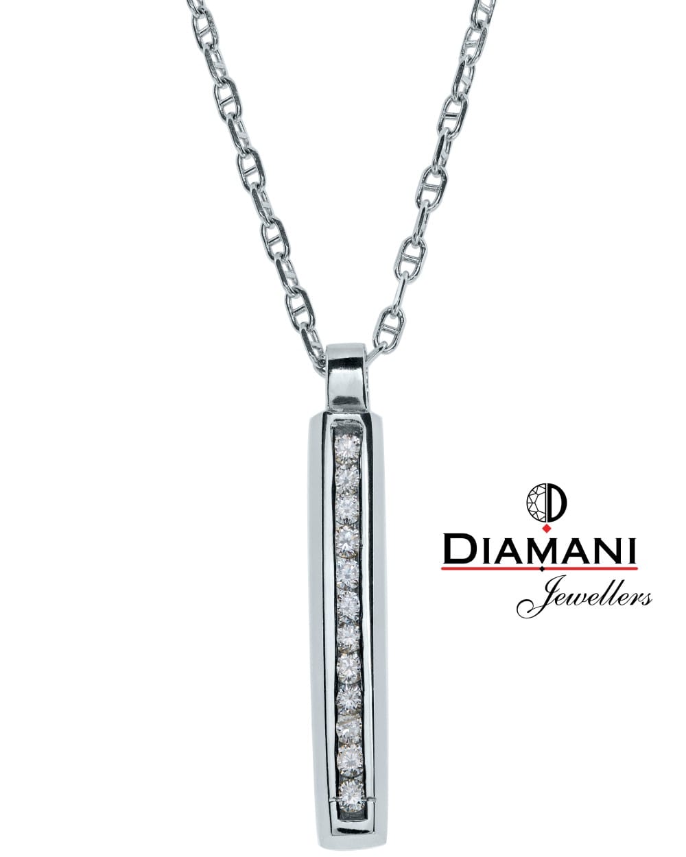 Diamond Bar Necklace in Gold 0.25ctw. | DIAMANI Jewellers