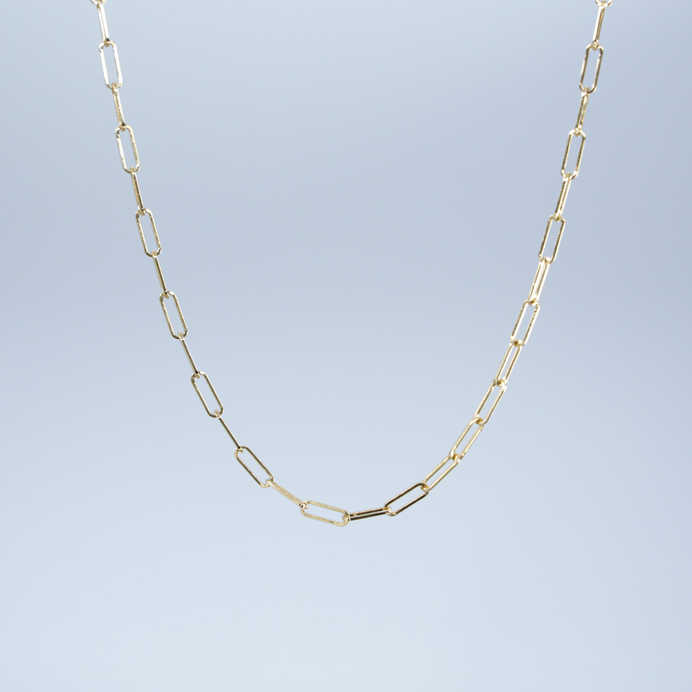 10K Yellow Gold Paperclip-Style Chain (16") | DIAMANI Jewellers