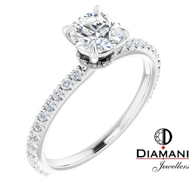 1.00ctw. LAB Diamond Grown and diamond Engagement ring | DIAMANI Jewellers