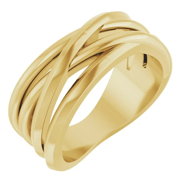 1_ 14K Yellow Criss-Cross Ring