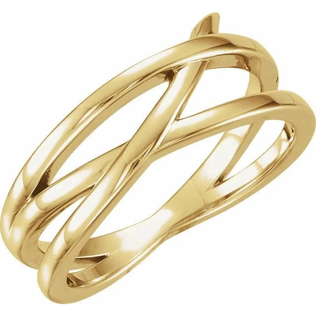 1_ 14K Yellow Criss-Cross Ring