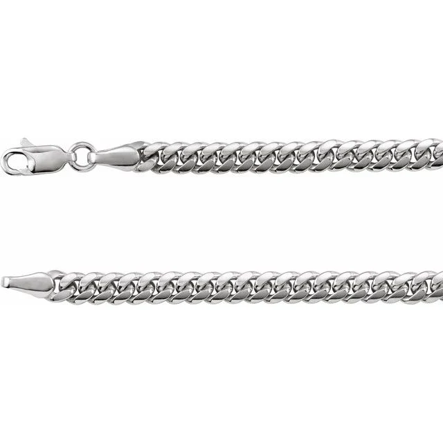 1_ Sterling Silver 4.35 mm Miami Cuban Curb 24" Chain